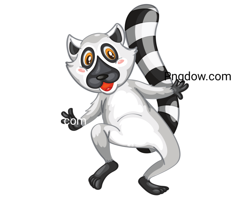 Lemur Illustration, transparent Background for free, (1)