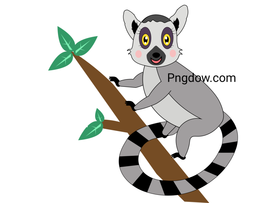 Lemur illustration vector nursery, transparent Background