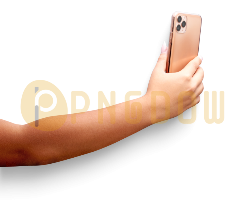 Hand Holding smartphone Isolated Cutout PNG