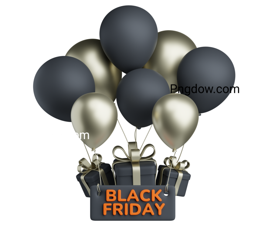 3D Black Friday Balloon Gift