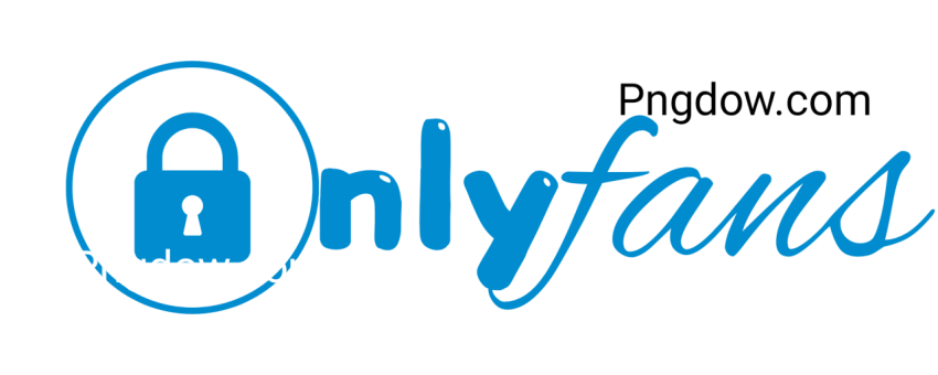 OnlyFans logo on black background, transparent PNG