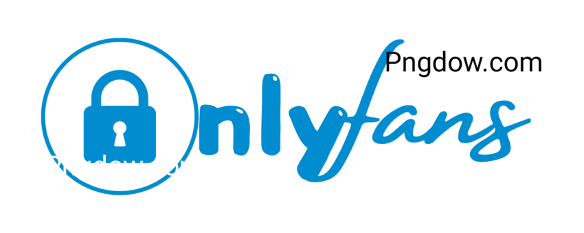 Logo of OnlyFans on black background, transparent PNG