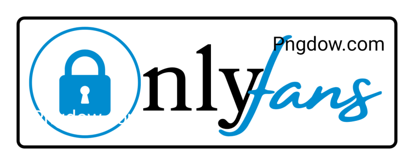 Logo for fans with a lock and blue circle, only fans logo png