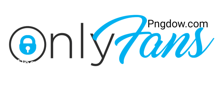 Logo of OnlyFans on black background, transparent PNG for free download