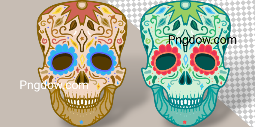 Mexican Detailed Skull Vector
