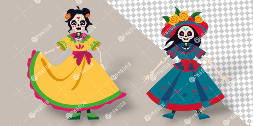 dia de los muertos character Vectors