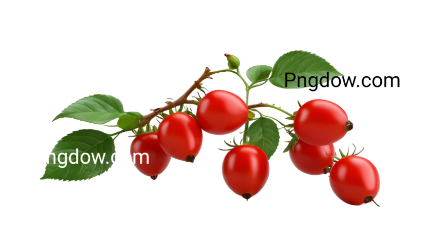 Are there any free resources for downloading Rose hip illustrations in PNG format