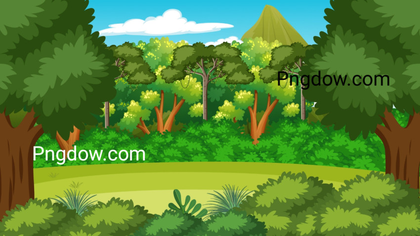Forest scene with various forest trees for Frees