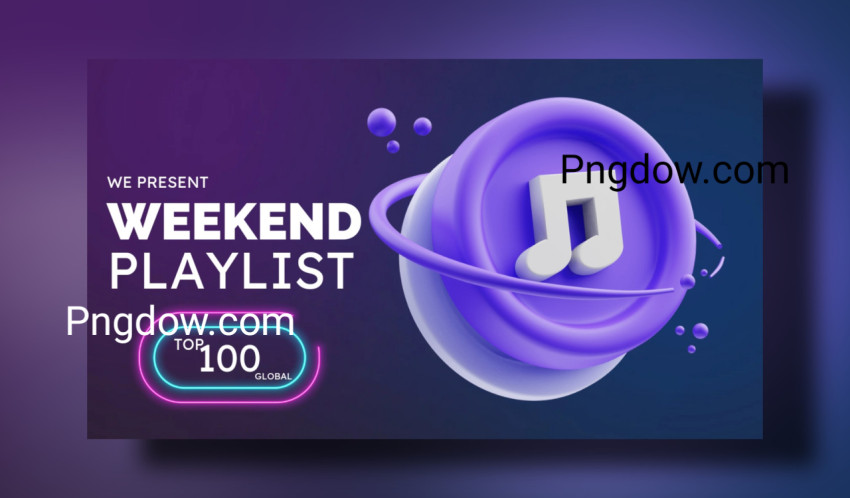 Purple Blue Modern Weekend Playlist YouTube Thumbnail for Free