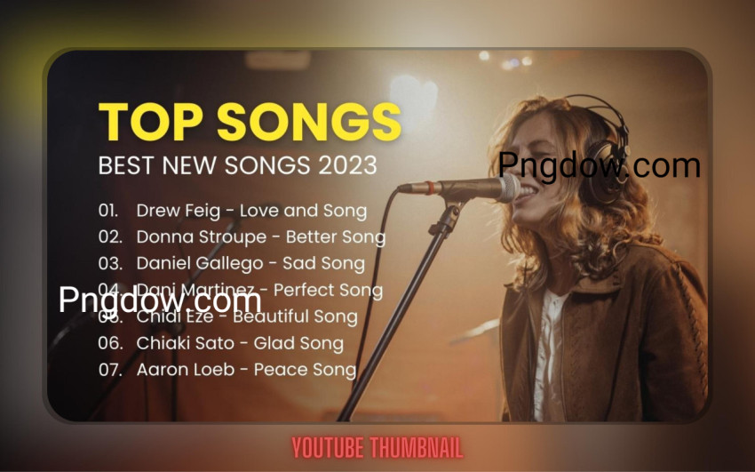 Brown Modern Top Songs YouTube Thumbnail