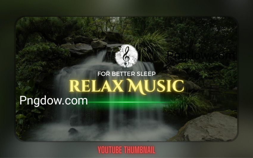 Black Modern Relax Music Youtube Thumbnail