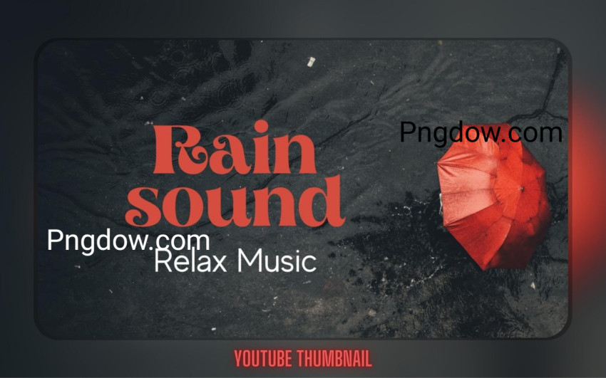 Rain Sound Relax Music Simple Youtube Thumbnail