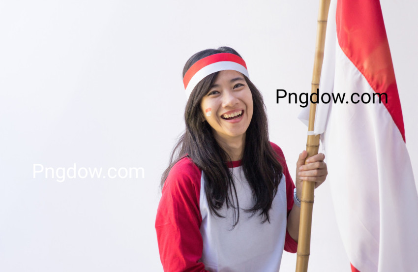 Free Image | woman with indonesian flag