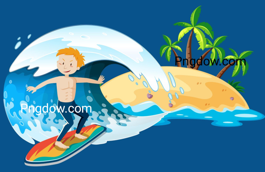 A Surfer and Summer Holiday for Free Download
