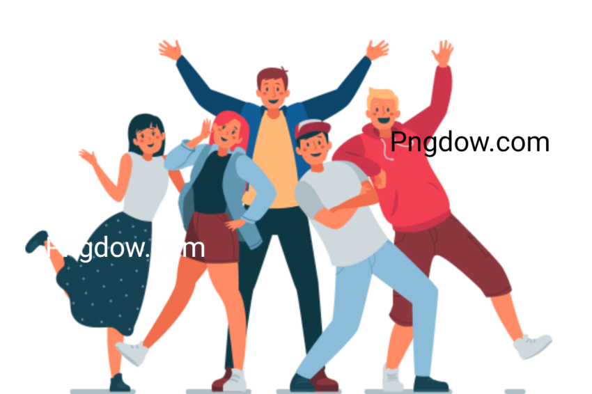 Group of Happy People Png for Free