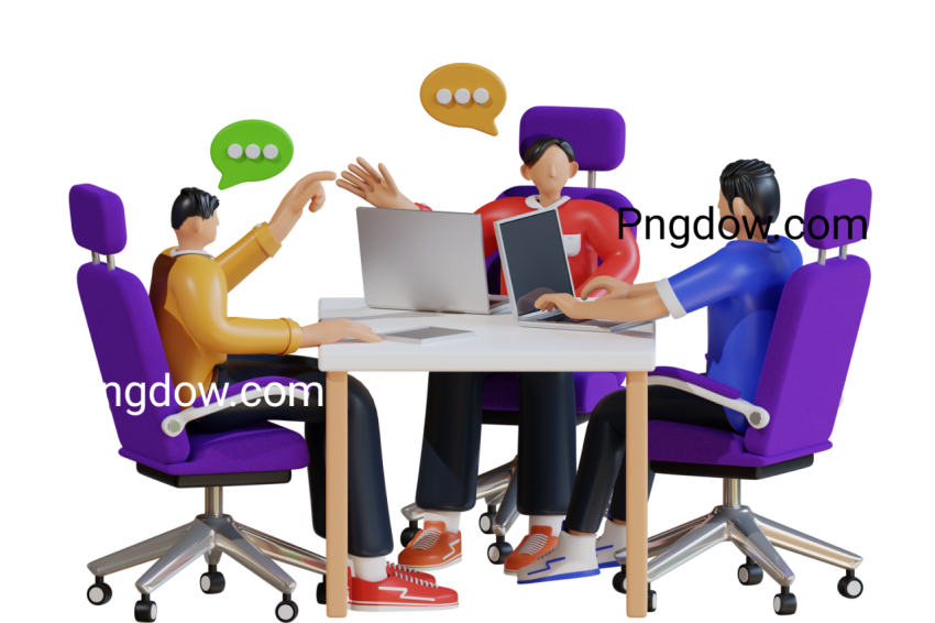 Business Meeting 3D Illustration, Png for Free