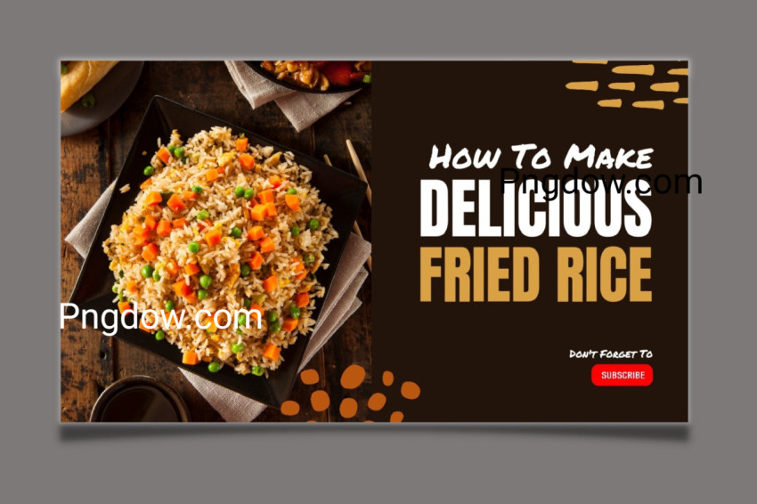 Brown Simple How To Make Fried Rice Youtube Thumbnail for free