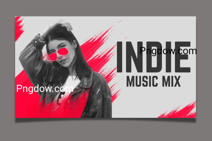 PSD Indie Music Channel Youtube Thumbnail for free