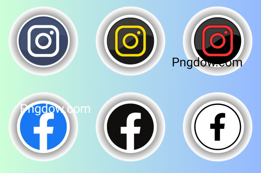 Free PSD Vector | Instagram to Facebook icon project For Free Download