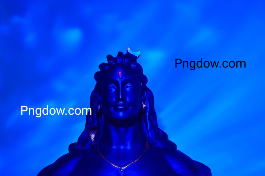 Maha Shivratri, Lord Shiva on Blue Background