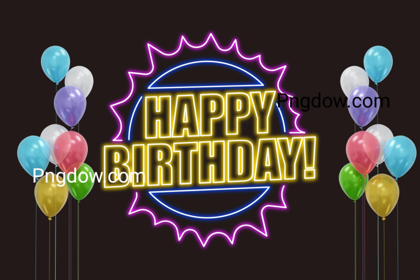 Download Free Abstract Happy Birthday Card Template   Vector Illustration