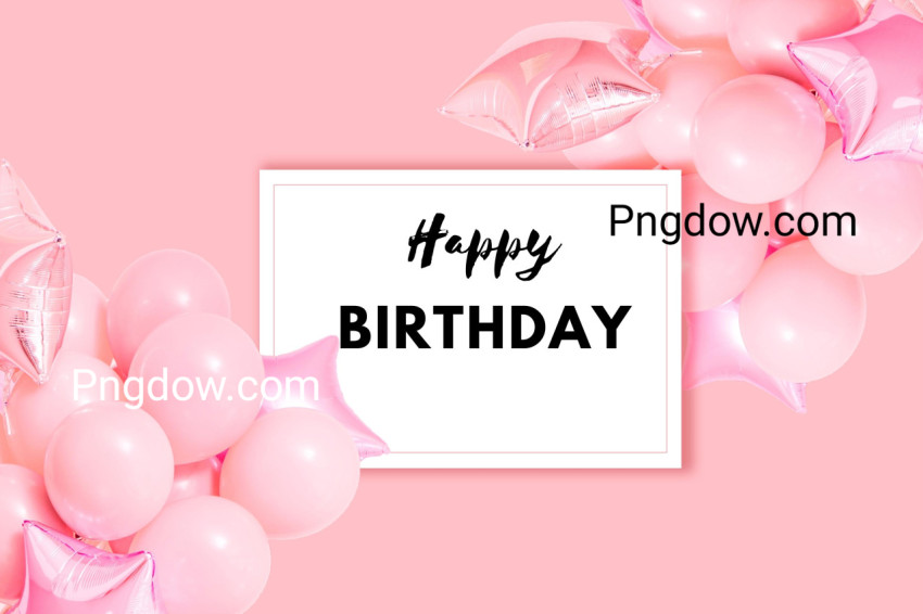 Download Happy Birthday congratulations banner design with Confetti, Balloons for free