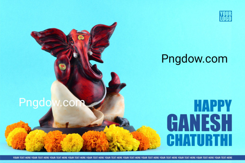 Happy Ganesh Chaturthi Greeting Card design with lord ganesha idol, (7)