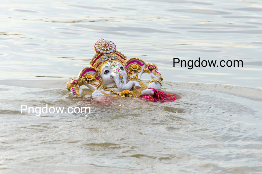 Immersion of Hindu God Ganesha idol on the occasion of Ganesh Chaturthi