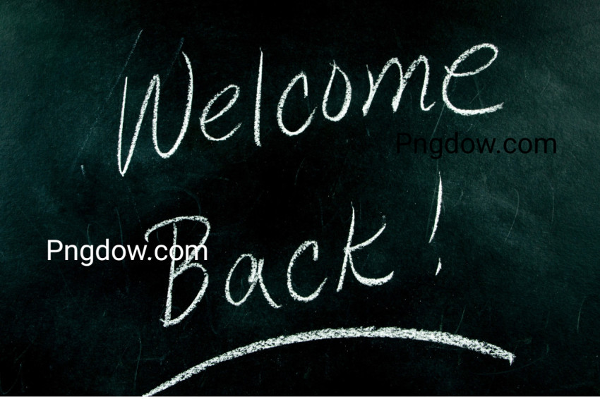 Welcome Back Message Written on Blackboard School Room