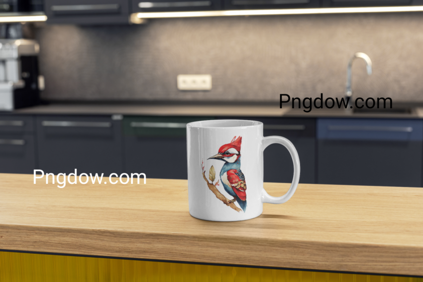 Woodpecker Adorable Coffee Mug, digital design