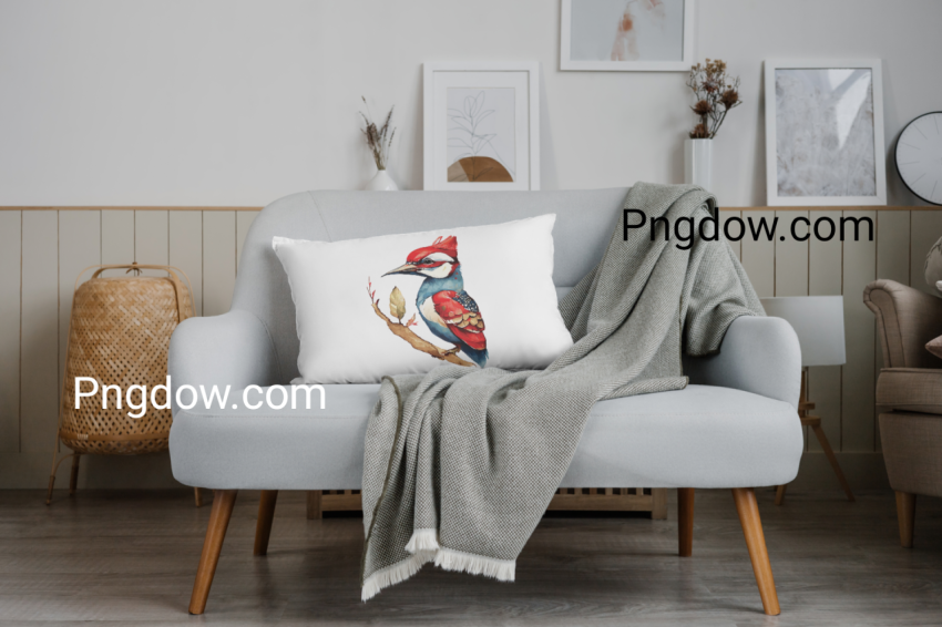 Woodpecker Pillow digital design