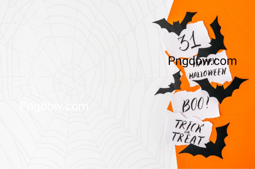 Halloween Background, Mockup  Card with Text HAPPY HALLOWEEN, BO