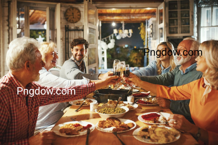Family having Thanksgiving dinner free