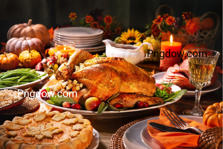 Thanksgiving turkey dinner free image download