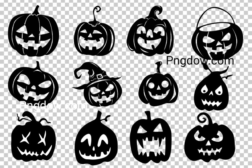 Collection of halloween silhouettes SVG