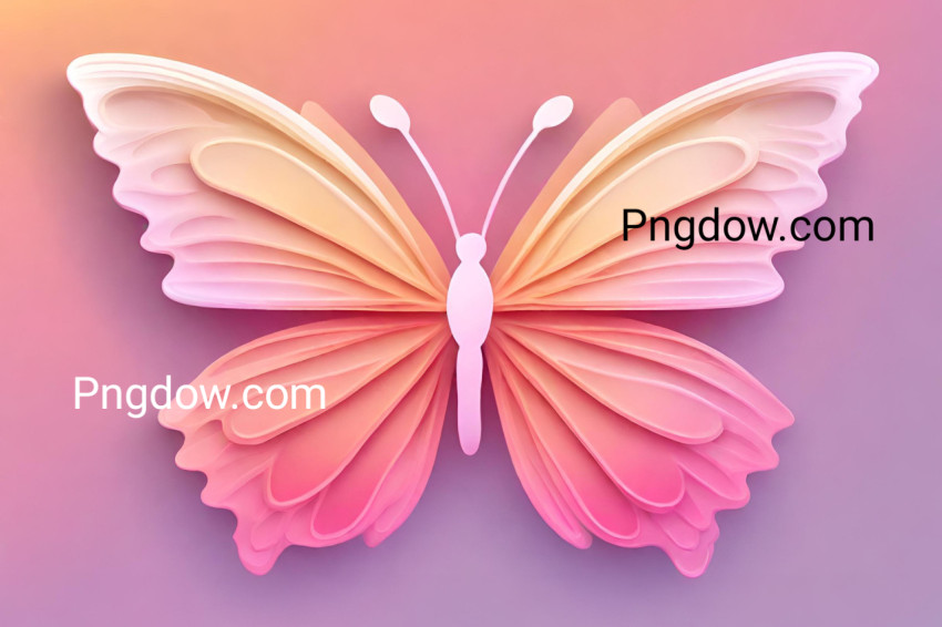 Abstract blur gradient butterfly shape in pastel color, y2k style background