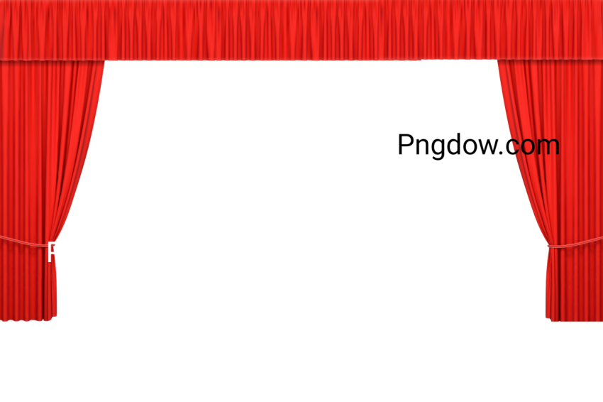 Red stage curtain  Png clipart isolated on transparent background free