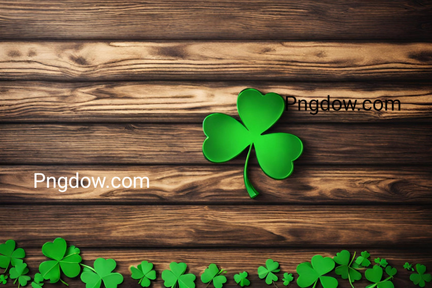 St  Patrick's Day Stock Photo, Happy Background on Wooden Floor