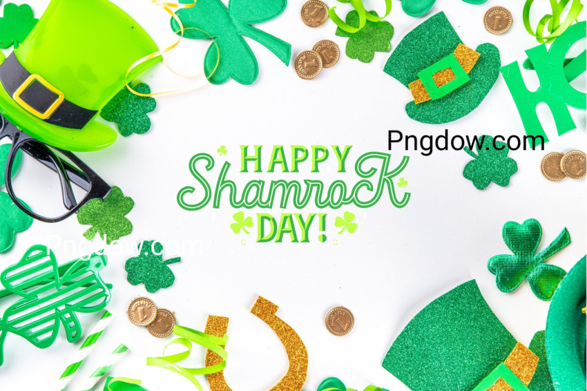 Celebrate St  Patrick's Day with a Cheerful Background Stock Photo!