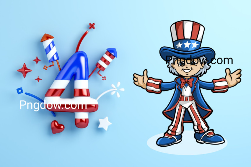 3D happy 4th of july images