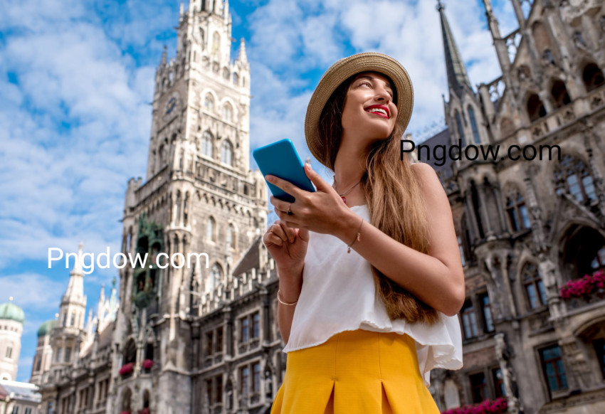 Download For Free, Woman traveling in Munich