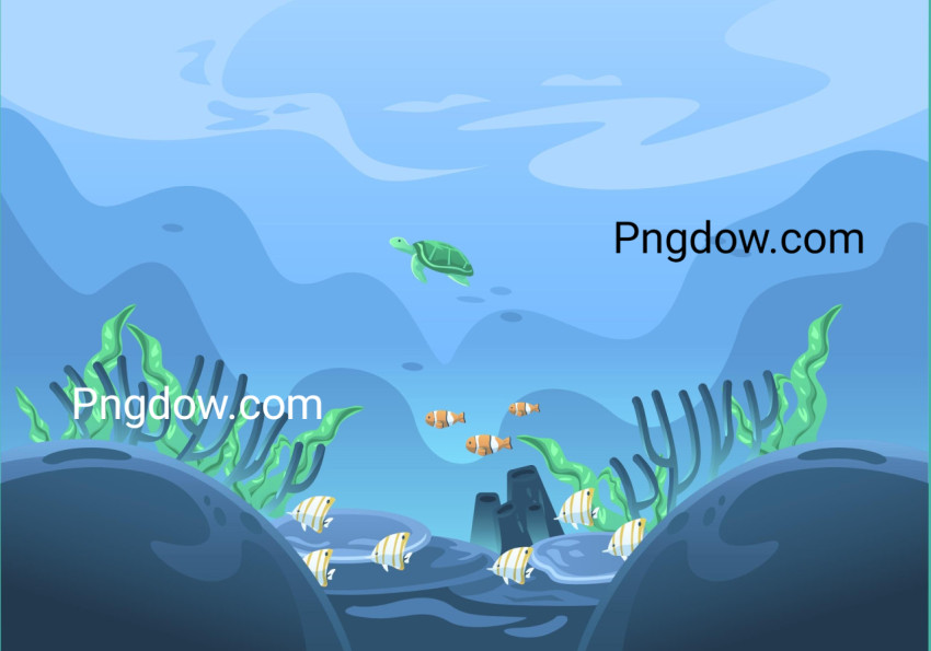 Underwater Landscape ,vector image For Free