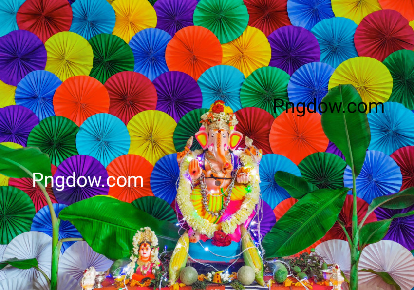 Ganesh chaturthi at home with Decoration