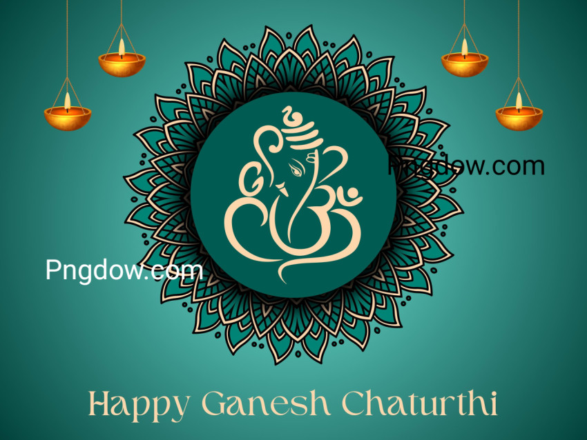 Green and Gold Festive Ganesh Chaturthi Facebook Post