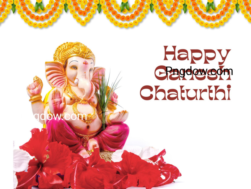 Red and White Ganesh Chaturthi Facebook Post