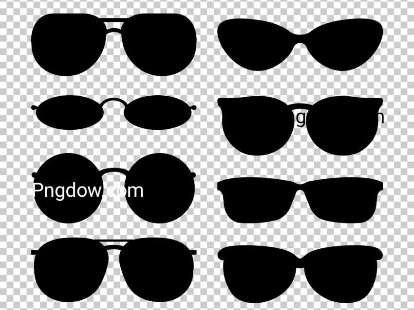 Glasses icon set  Linear and silhouette sun glasses svg