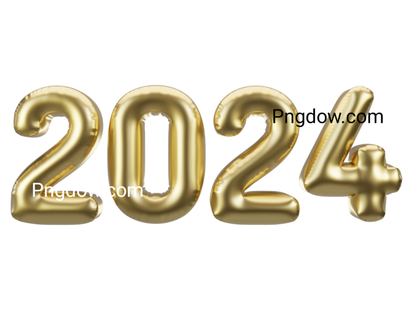 Download Free 2024 Happy New Year PNG Images for Festive Celebration