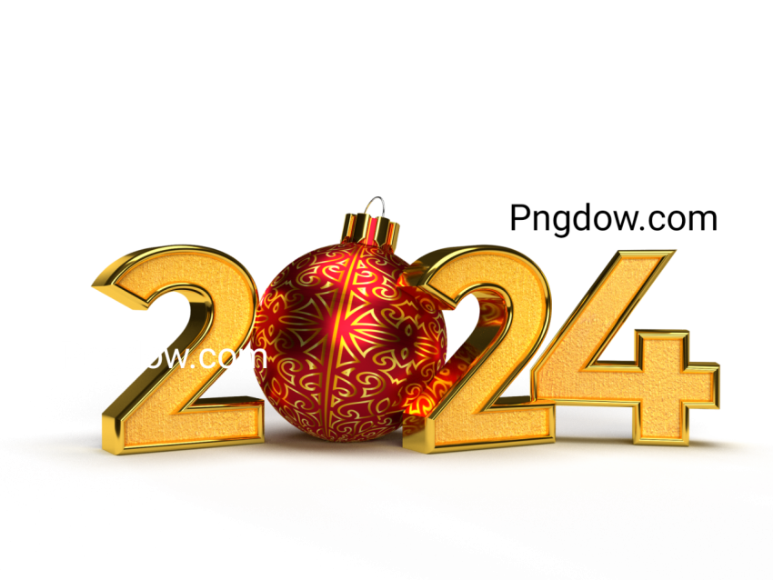 Celebrate 2024 with Free Download of Happy New Year PNG Images