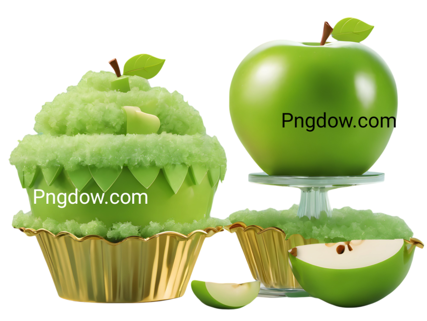 Green apple png vector free