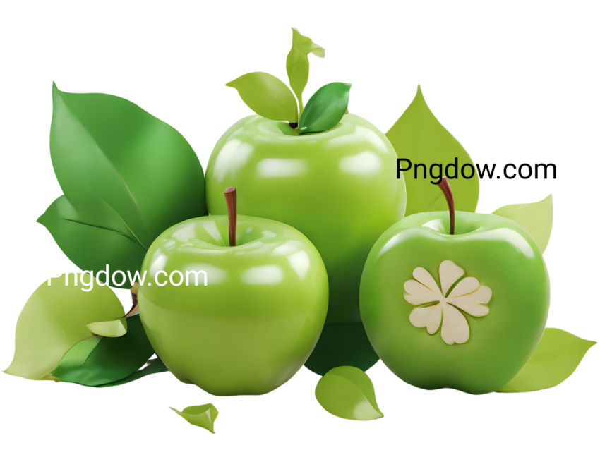 Green apple png cute